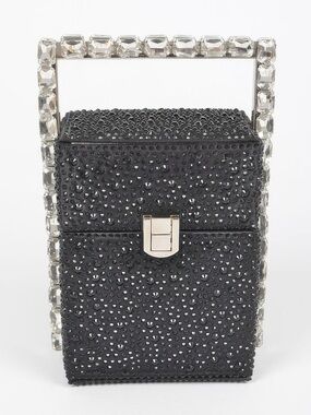 Rhinestone Handle Stoned Party Clutch